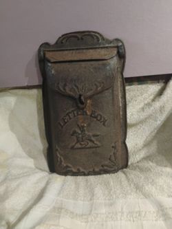 Vintage Cast Iron Wall-Mount Letter Box