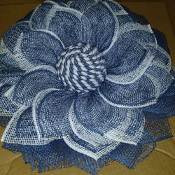 Wreath Blue and White