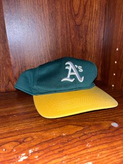 oakland a's Athletics MLB Baseball White Green And Yellow Hat