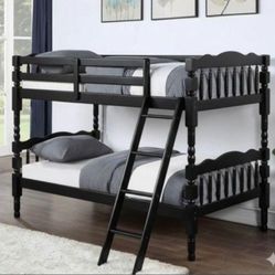 Wooden bunk beds bedframe twin over twin New