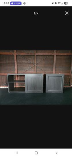 Brown entertainment center 2 pieces