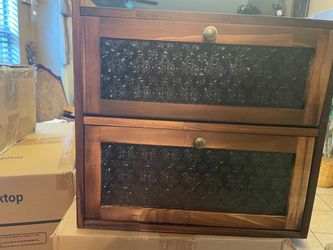 Vintage Two-Drawer Bread box