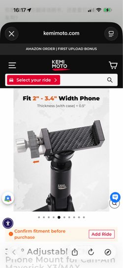360° Adjustable CNC Phone Mount for Can-Am Maverick X3/MAX