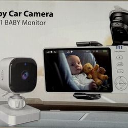 Wireless Baby Car Camera Monitor w/ Night Vision & VOX 