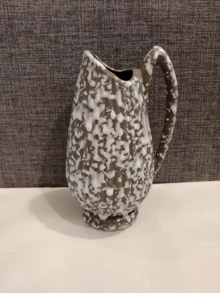 Savoy Ceramic Pitcher With Lava Glaze