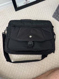 Black computer messenger bag