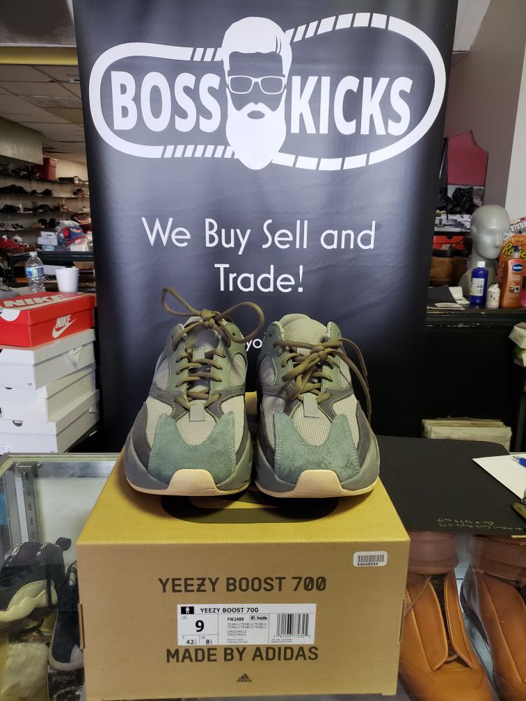Adidas yeezy 700 teal blue size 9