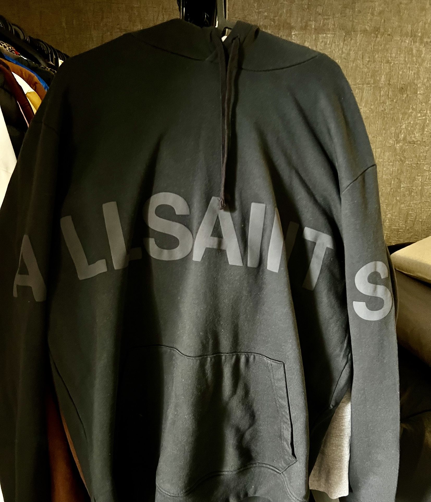 All Saints Biggy Hoodie Medium Rare