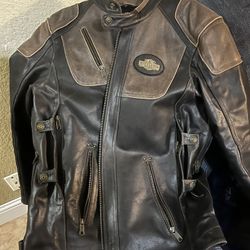 Harley Davidson Brown Leather Jacket
