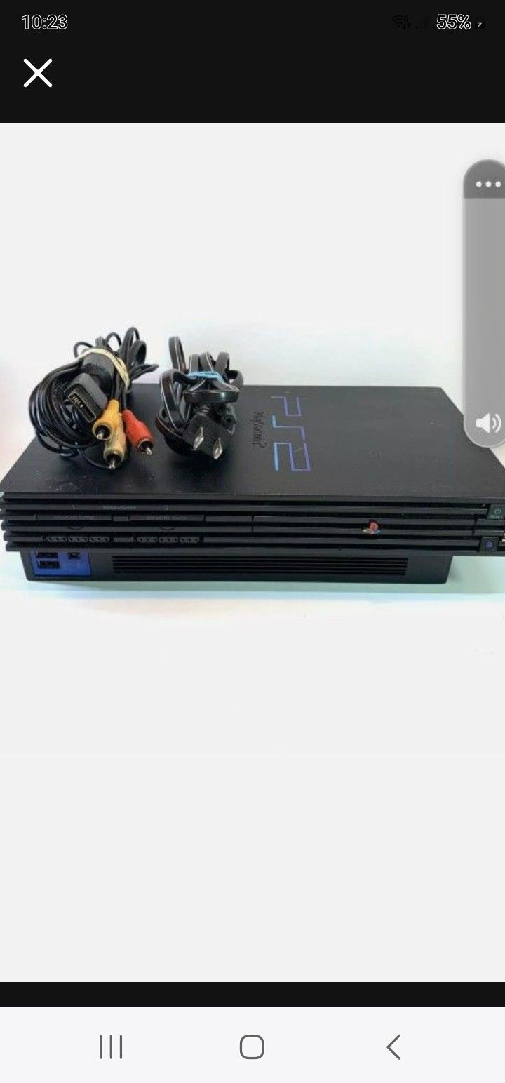 Ps2 Fat Console With Cables