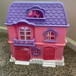 Toddler Toy House Playset With Small Furniture & Dolls