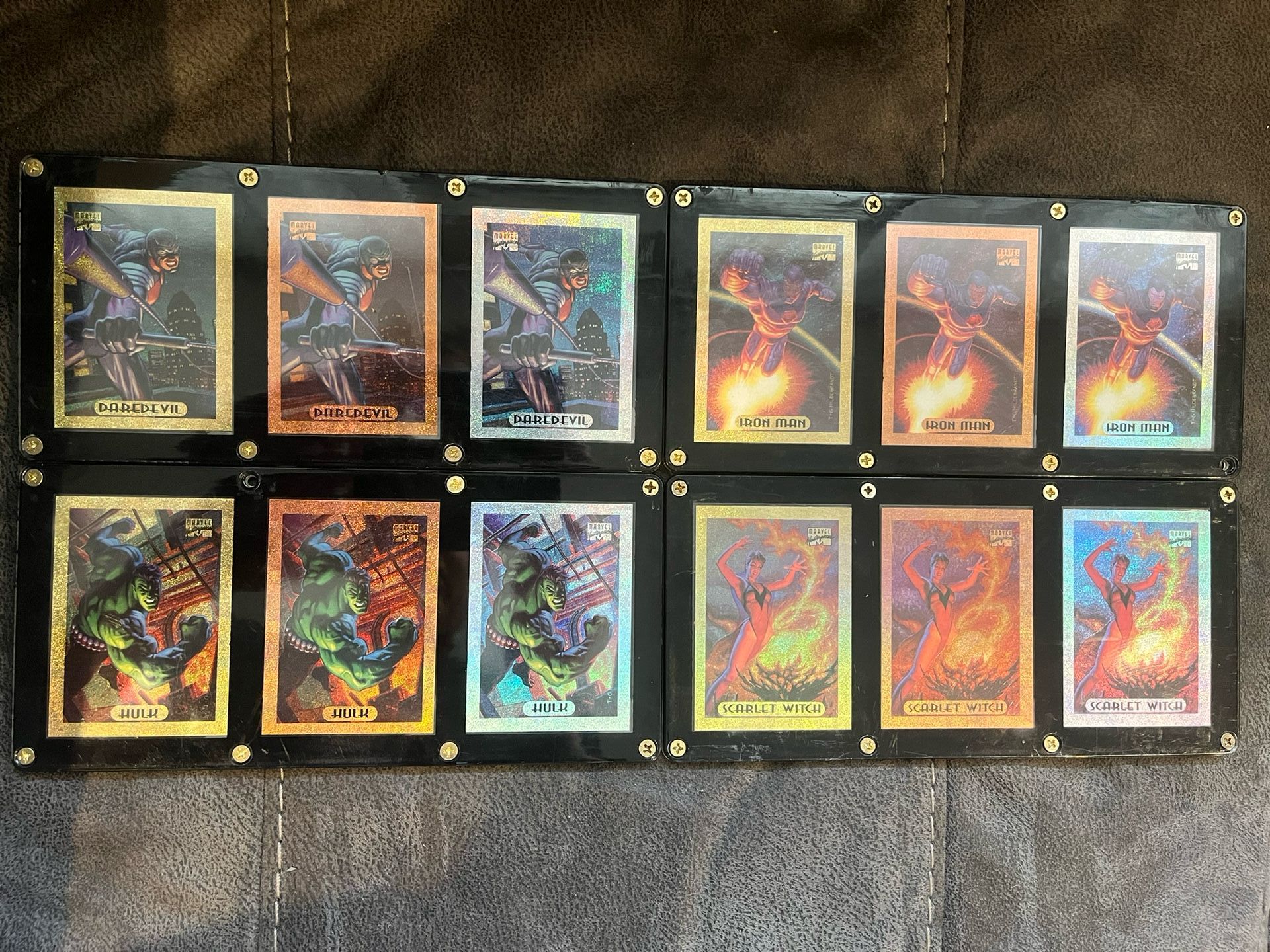 1994 Marvel Masterpieces Gold Bronze Silver Holofoils Comic Trading Cards