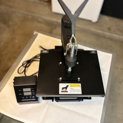 Hydraulic Heat Press Set for T Shirt Heat Transfer Printer Dual-Display Digital Manual T-Shirt Heat Press Machine