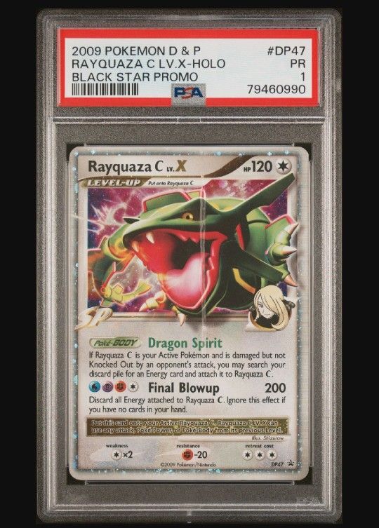 Pokemon Black Star Promo Rayquaza C LV.X PSA 1