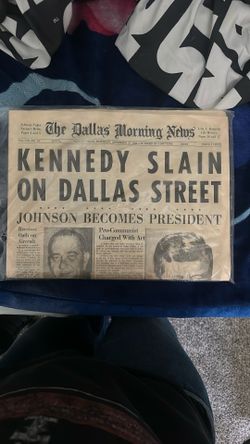 Kennedy Assassination Newspaper