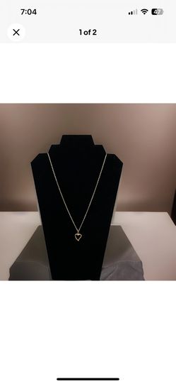 14k Gold Plated Heart Charm Necklace Handcrafted Valentine’s Day Gift For Her