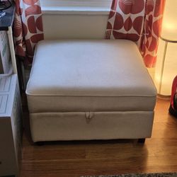 Large Storage Ottoman With Pillow - $35