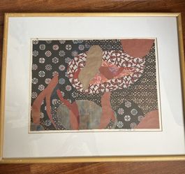 Sonia Katz American Painting Watercolor and collage Signed