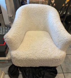 White Teddy Sherpa Accent Chair