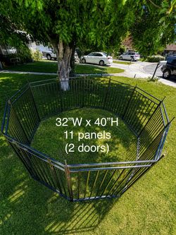 40”H LARGE METAL PLAYPEN FOR PETS DOGS CATS FENCE