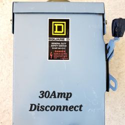 30 amp Disconnect,  Pool,Soar,AC ,Hot Tub