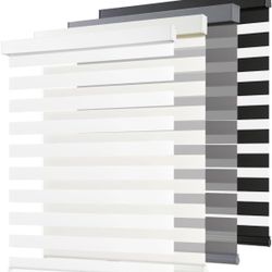 Cordless Zebra Blinds for Windows Pull Down Roller Window Shades