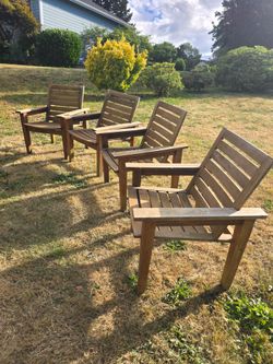Crate Barrel 4 outdoor chairs