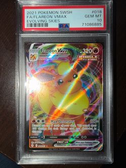 Flareon VMAX Full Art PSA 10 Evolving Skies