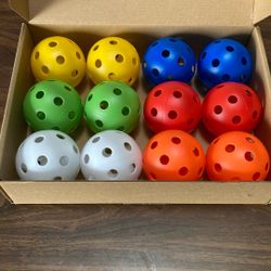 New 12 Plastic Practice Balls