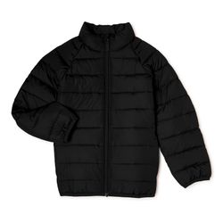  Lightweight Packable Puffer Jacket Black coat Top Size L Large 10 12 Youth Kids Children's 