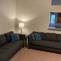 2 Large Couches With Or Without Pillows 