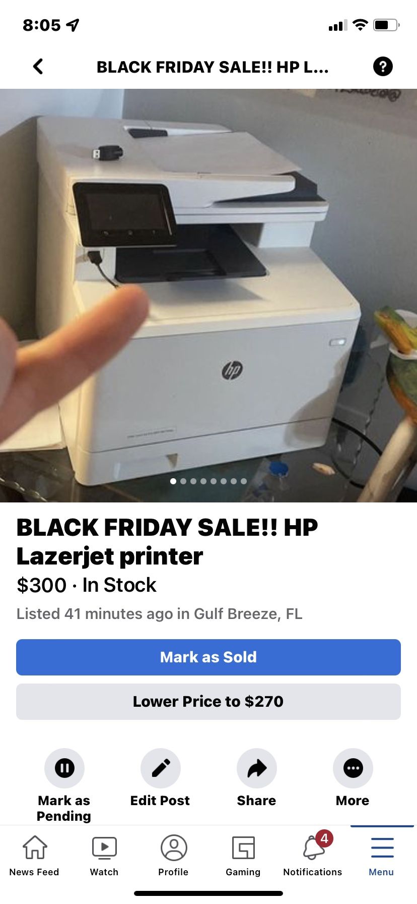 Hp Laser printer Less Than Half Retail Price 