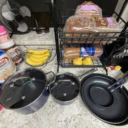 Blue Diamond  5 Piece Cookware Set With Lids 