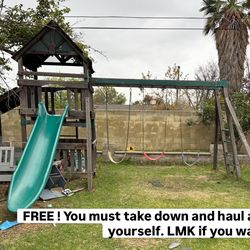 FREE used tree house with swing set attached