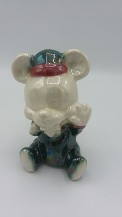 Baby Christmas mother of pearl Baby Mickey Mouse Ceramic made in USA