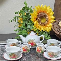 Vintage German Kinder Porzellan Bunny Teaset