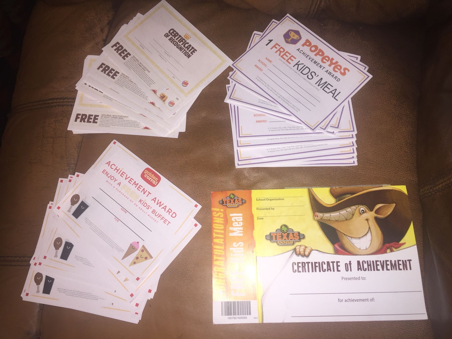 Popeyes, Golden Corral, Burger King, Texas Roadhouse Coupons