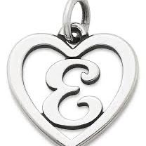 James Avery Heart Script Initial Charm Womenst