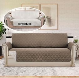 Reversible Quilted Sofa Cover Protector