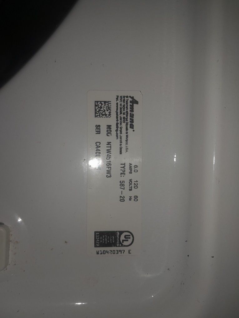 Amana Washer Machine