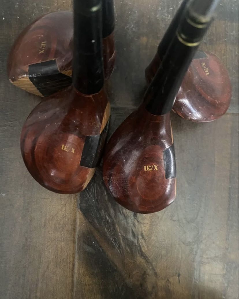 Set of 4 Vintage Wilson X-31 Woods Golf Clubs