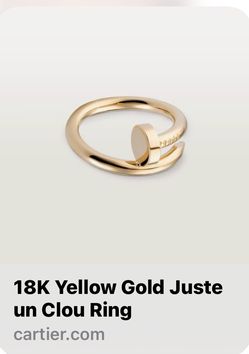 Cartier JUSTE UN CLOU RING, CLASSIC MODEL
