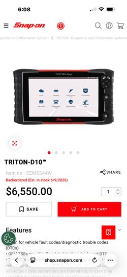 Triton D10 diagnostic by snap on