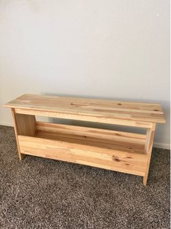 IKEA pine wood bench