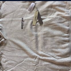 Xl Light Oatmeal Essential Hoodie Brand New Spring Special 