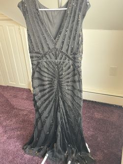 Black Sequin Gown