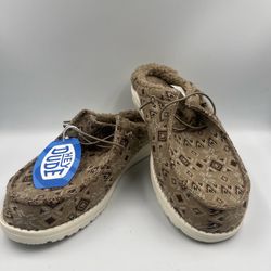 NEW Hey Dude Wally Slip Sweater Shoes Men’s  size 13 Sherpa lined NWT