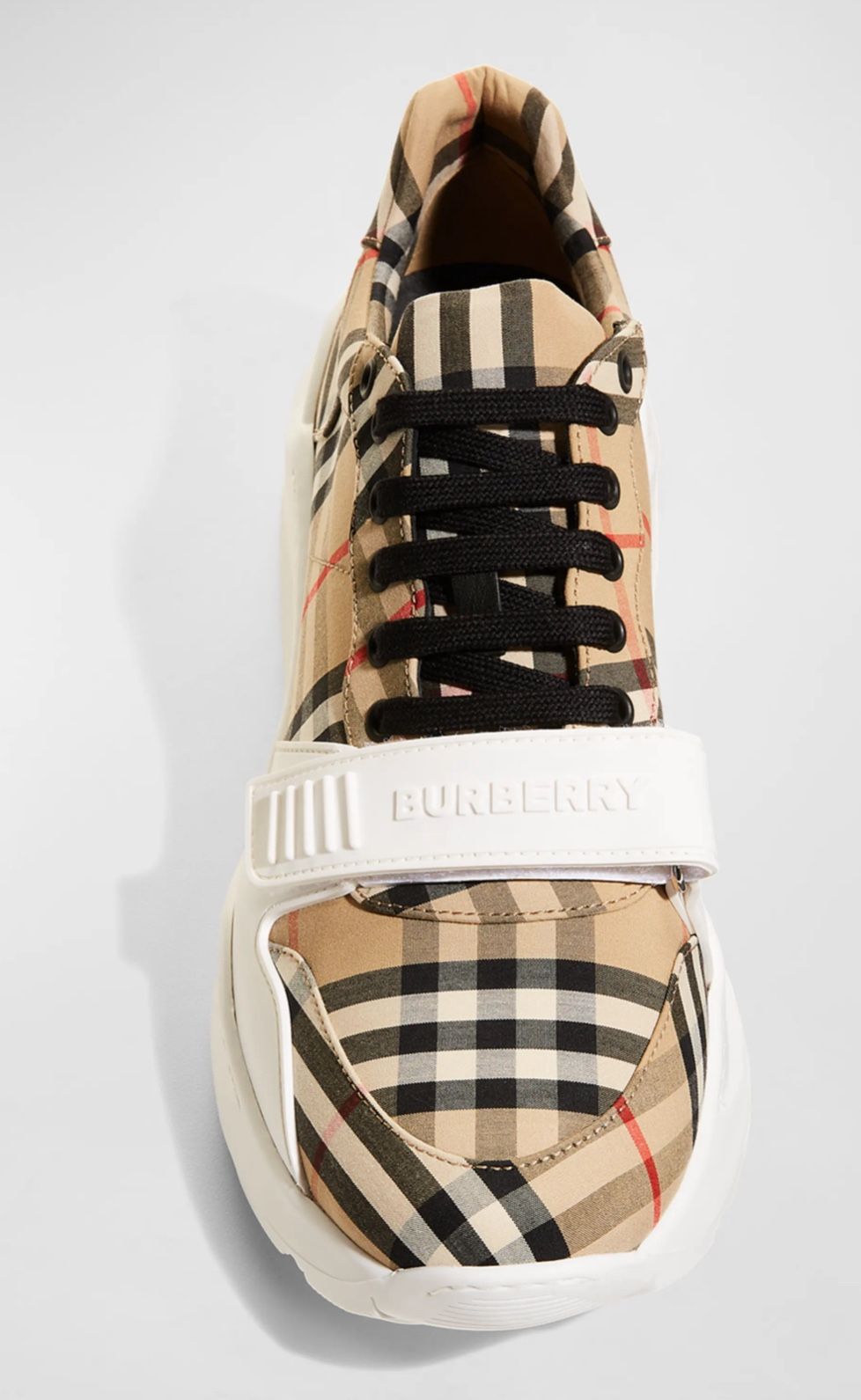 Burberry Men's Regis Check Trainer Sneakers