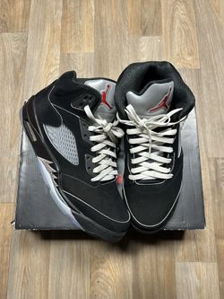 Black Metallic Jordan 5s Size 11