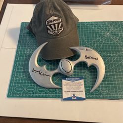 Val Kilmer Signed Batarang Beckett Witnessed